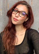 New ALAIN MIKLI Women&#39;s Men&#39;s Red 53mm Eyeglasses Frame Italy W - $169.99