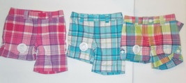 Cherokee Girls Plaid Shorts Various Colors to Choose Sizes 4-5, 6-6X,  NWT - $9.79