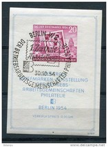 Germany 1954 Souvenir Sheet Sc 226A Mi Block 10 Used Special First Day Cancel  C - £23.37 GBP