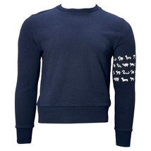 Thom Browne Animal 4-Bar Sweater In Cotton Men Blue Size 46 - $428.45