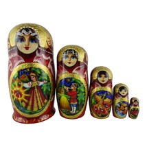 Nesting Dolls 4.5&quot; 5 Piece, Fairy Tale Fairytale Set Russian Matryoshka Set - £32.62 GBP