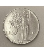 1961 L.100 Italian Coin Lira Repvbbica Italiana - €3,36 EUR