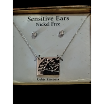 NIB silver chain inspirational quoted bird necklace with earrings - £22.15 GBP