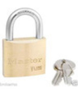 BRASS PADLOCK 1 1/2&quot; Keyed Different Key Corrosion Resist Master Key Loc... - $443.23 MXN