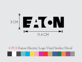 6 PCS EATON Lighting Electrical Logo Vinyl Decal Sticker 4.5 Inch Set - £9.73 GBP+