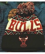 Chicago Bulls NBA Cuffed Knit Beanie Hat Winter Toque W/Pom New NWT HWC ... - $13.79