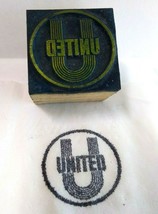 United Letter Press Printer Block Ink Stamp Vintage Wood Metal Atlantic City NJ - £21.97 GBP