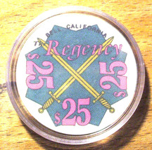 (1) $25. Regency Casino Chip - Bell, California - 1981 - £6.83 GBP