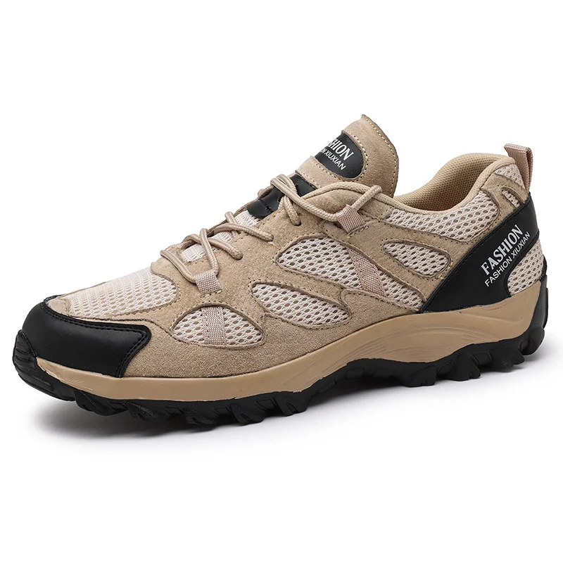 Outdoor Mens Trekking Shoes Breathable Casual Shoes Men Designer Hiking ... - £36.74 GBP