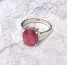 Magical Ruby Ring - Handcrafted Bands with Natural Red Ruby Crystals Enchanting  - £62.37 GBP