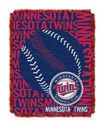 MINNESOTA TWINS 46X60 DOUBLE PLAY JACQUARD TAPESTRY BLANKET - €34,45 EUR