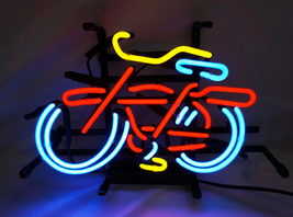 New Belgium Fat Tire Bicycle Blue Beer Bar Real Neon Light Sign 13&quot;x9&quot; - £54.52 GBP