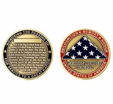 Pocket Token U.S. Military Presenting The Flag Double Sided Two Inch Challenge C - £18.48 GBP