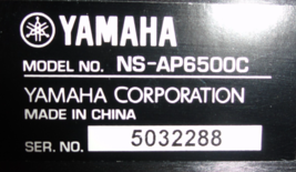 Yamaha NS-AP6500C Center Speaker Home Theater Surround System Single Black - $46.97