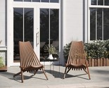 Flash Furniture Delia Folding Acacia Wood Chair, Brown, Low Profile, Set... - $155.98