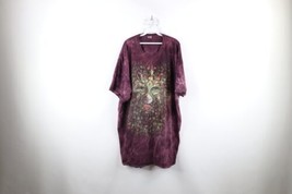 Vtg Y2K Streetwear Mens 3XL Faded Fairy Woodland Elf Nature Acid Wash T-Shirt - £46.89 GBP