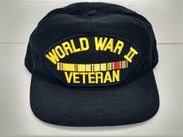 World War 2 Veteran Snapback Trucker Hat Mens Eagle Crest USA Cap *READ* - £7.75 GBP