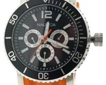 Nautica Orange Strap with Black Dial Chronograph 45mm Men&#39;s Watch - £66.66 GBP