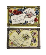 Good Luck Swastika Birthday Embossed Postcard Early 1900s Floral Lot of 2 - £14.91 GBP
