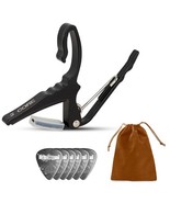 5Core Capo Acoustic Electric Guitar String Clip + 6Pcs Guitar Picks + Ca... - $299.92 MXN