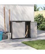 Outdoor Storage Cabinet Gray and Black Polypropylene Medium - $243.84