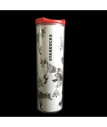 Starbucks Coffee Holiday Tumbler Acrylic Insulated 16oz Fox Design 2017 - $17.44