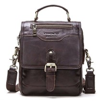 Genuine Leather Men Messenger Bag High Quality Travel Crossbody Tote Shoulder - £63.21 GBP