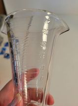 Glass Apothecary Measuring Beaker with Double Spouts Antique image 2