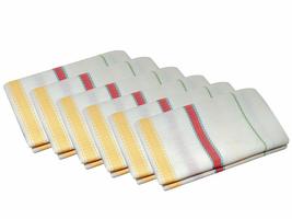 PG COUTURE Cotton Blend Multicolor Stripes Table Napkin - 18 x 18 Inch - Set of  - £13.51 GBP+