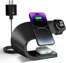 4 in 1 Magnetic Wireless Charger, Fast Wireless Charging Station (Black) - £23.19 GBP