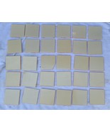 Antique Lot of 30 Pale Yellow Ceramic 4.25&quot; Tile -GDC - GORGEOUS VINTAGE... - $59.39