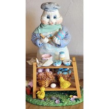 Preparing For Spring Peter Rabbit Easter Bunny Figurine Painting Eggs READ - £9.45 GBP