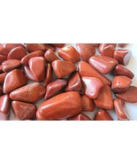 Twelve Red Jasper Tumbled Stones 25-30mm Healing Crystals Shaman Protection - $8.41