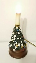 Vintage Small 10&quot; Christmas Tree Bedside or Table Lamp Night Light No Shade EUC - £11.94 GBP