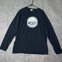 Mens T Shirt Extra Large Black Long Sleeve NIVC Volleyball Championship ... - $18.98