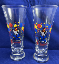 Spuds Mackenzie Bud Light Beer Glass, 1987, Lot of 2. Birthday Party Pilsner Dog - £10.94 GBP