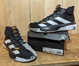 ADIDAS Pro Next 2019 K Basketball Shoes Mens Size 7 Black/Gray F97305 W/ Box - £23.90 GBP