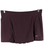 Nike Burgundy Pickleball Skort Womens Large Dry Fit 12-14 36x14 Stretch ... - $32.67