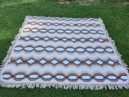 Italian bedspread cappuccino color , lovely vintage large size bed cover - $95.00