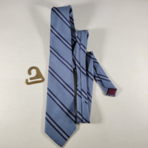 Lilly Dache Paris Tie Gray and Blue With Tie Hook 2&quot; x 54.5&quot; Classic Style - $10.98