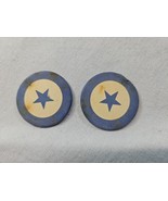 Vintage Olympic Harris Blue Star White Inlay Poker Chip - $3.95