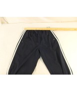 Adult Men&#39;s Vintage Adidas Drawstring Waist Blue White Striped Pants LRG... - £12.08 GBP