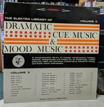 Elektra Library of Dramatic Cue &amp; Mood Music Vol 3 EX Vinyl LP Robert Kreis - $14.84