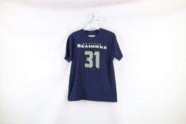 NFL Boys Large Faded Kam Chancellor Seattle Seahawks Football T-Shirt Bl... - £15.49 GBP