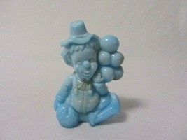 Vintage Mosser Niki Balloon Clown Blue Slag With Red Slag Marked - $9.49