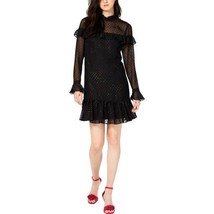 Betsey Johnson Womens Glitter Ruffled Mini Dress, Size 10 - £43.36 GBP