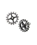 Alchemy Gothic E353 Industrilobe Earrings Studs Empire Steampunk Gear Co... - $52.15 CAD