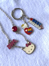 Hello Kitty ? Best Friends Key Ring, Necklace Hello Kitty ? Pink Gemstone Set - £17.38 GBP