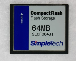 64MB 50pin Cf Compact Flash Card Simpletech DRVCF064JI / SLCF064J-F Tested - £16.32 GBP