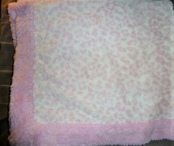 Girl Kyle &amp; Deena Pink White/Cream Leopard Super Soft Minky Plush Baby Blanket - £14.43 GBP